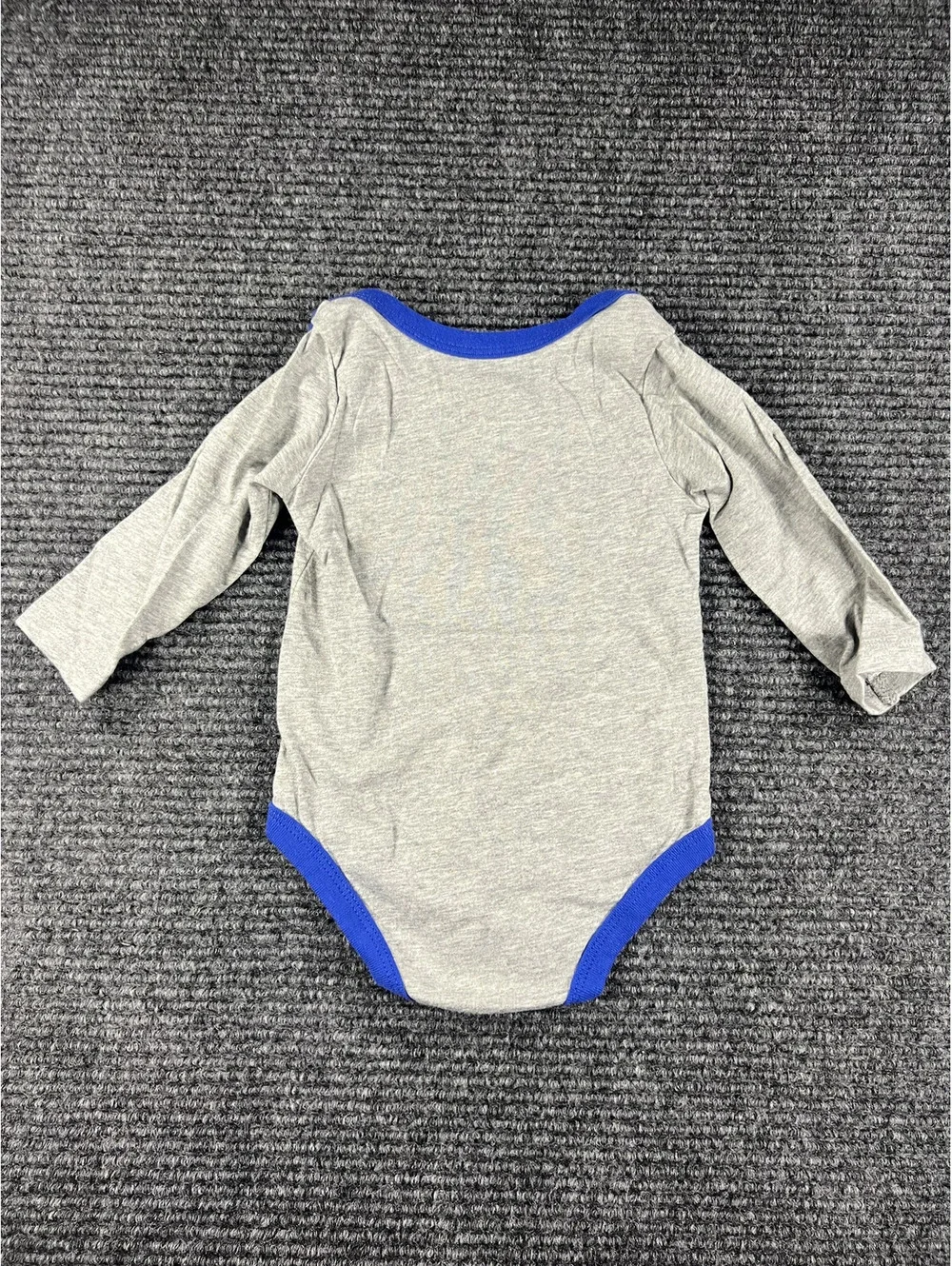 Nike Baby Bodysuits 3-Pack Long Sleeve Onesies Size 9 Months - Red, Blue, Gray